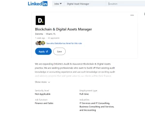 LinkedIn ads show Deloitte's crypto recruiting drive