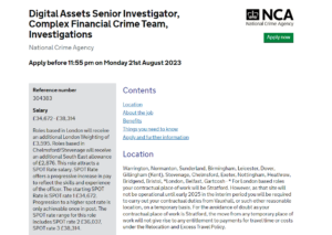 NCA Hiring Crypto Investigators