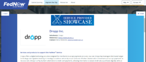 FedNow Adds DLT-powered Dropp to Service Provider Showcase