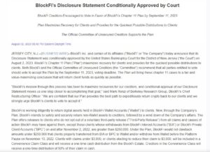 BlockFi's Bankruptcy Plan Moves Forward with Court Approval