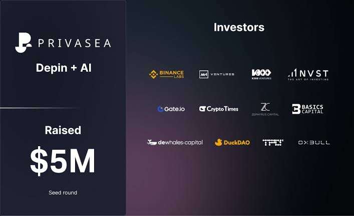 Privasea Secures $5 Million Seed Round Led by Binance Labs