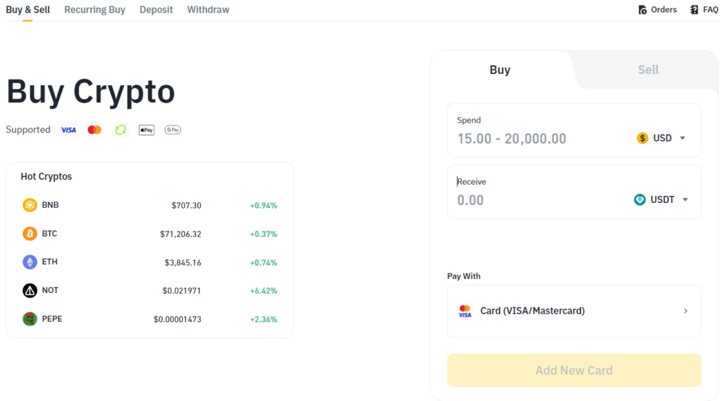 Binance Restores Crypto Purchases via Visa, Mastercard