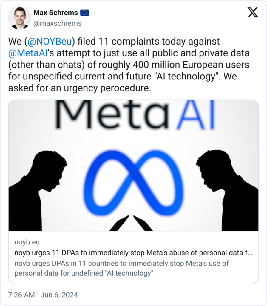 Meta Faces EU Backlash Over AI Data Use